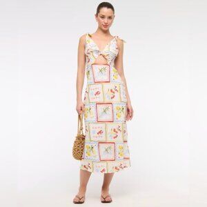 Abercrombie & Fitch The Tie Front Scarf Midi Dress Italy Coastal Size Medium